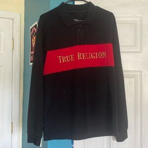 True Religion Long Sleeve Polo Shirt
